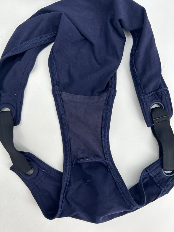 Maillot de bain bleu marine avec anneaux