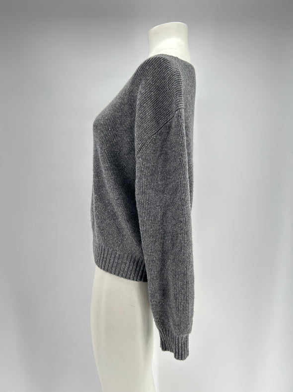 Pull en laine gris