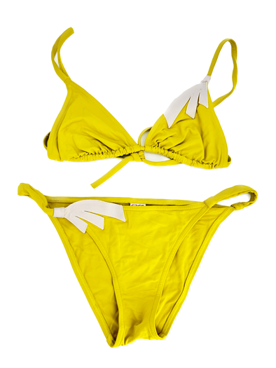 Maillot de bain deux pièces jaune