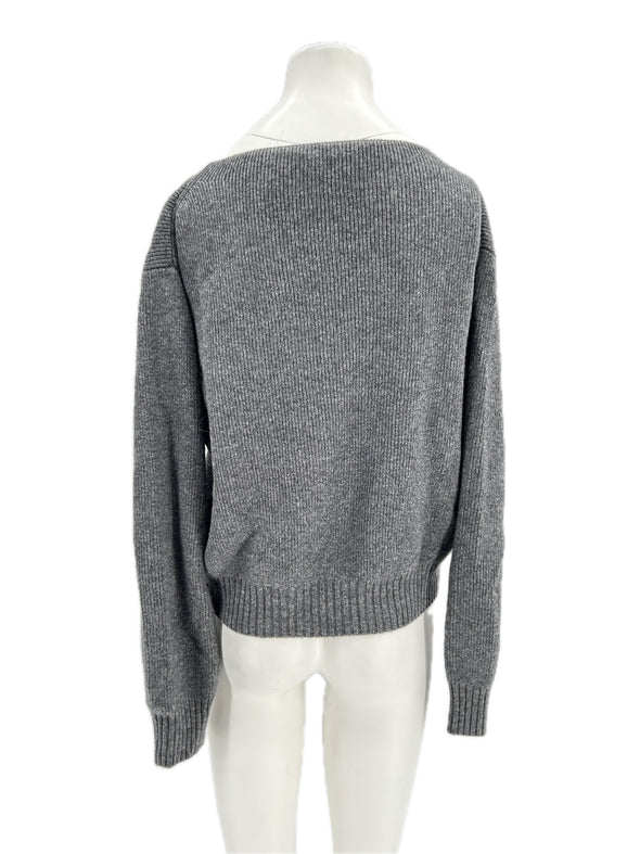 Pull en laine gris
