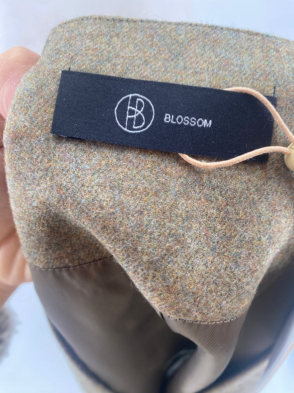 Veston sans manches en laine kaki