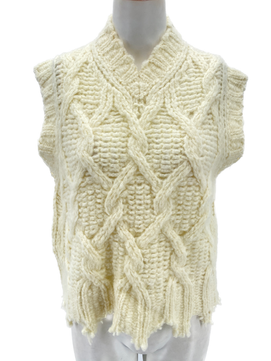 Pull sans manches en laine