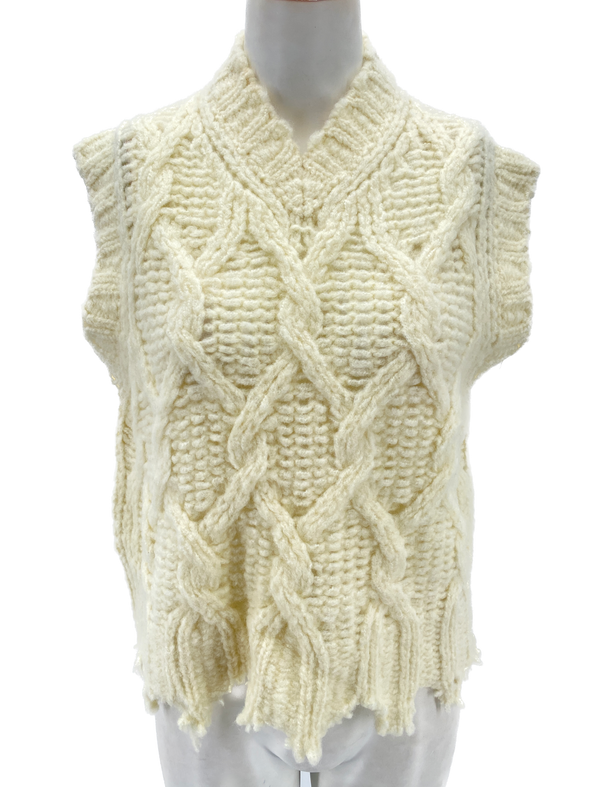 Pull sans manches en laine