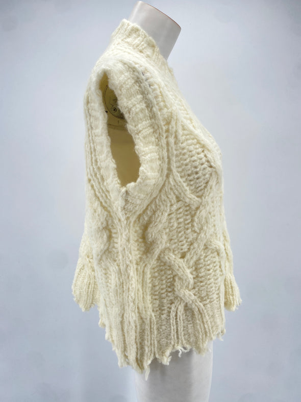 Pull sans manches en laine