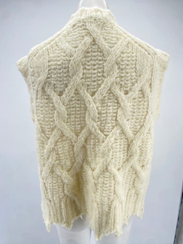 Pull sans manches en laine