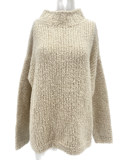 Pull oversized écru