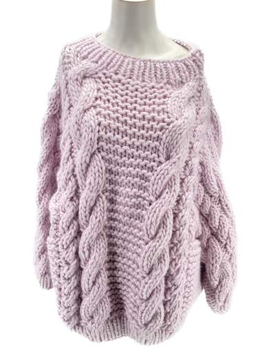 Pull en laine rose