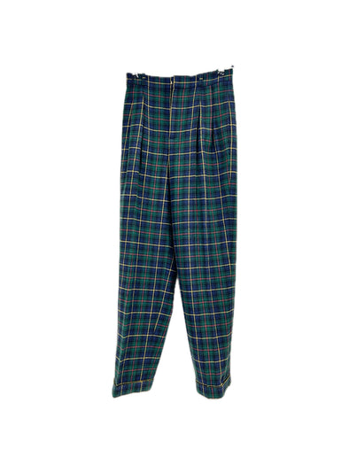 Pantalon à carreaux en laine