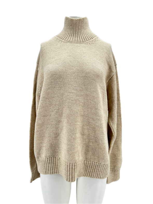 Pull col roulé en laine