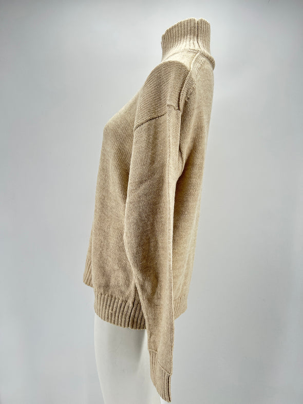 Pull col roulé en laine