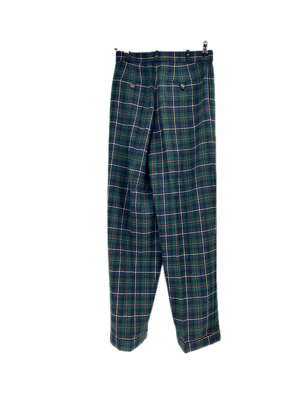 Pantalon à carreaux en laine