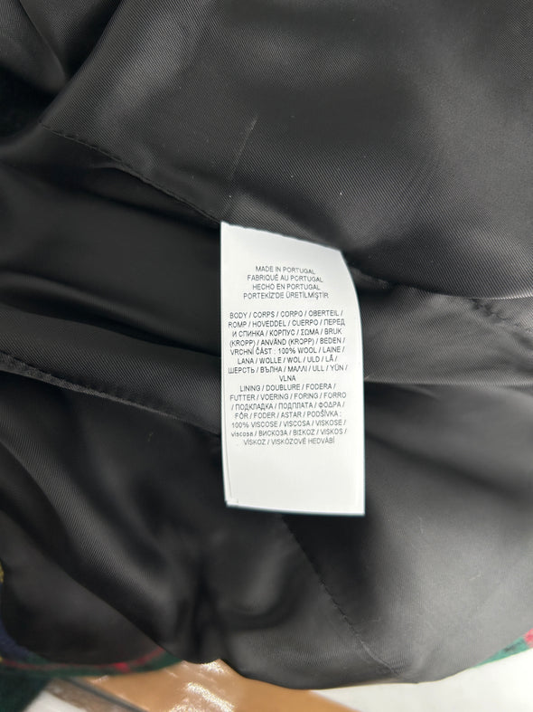 Blazer à carreaux en laine