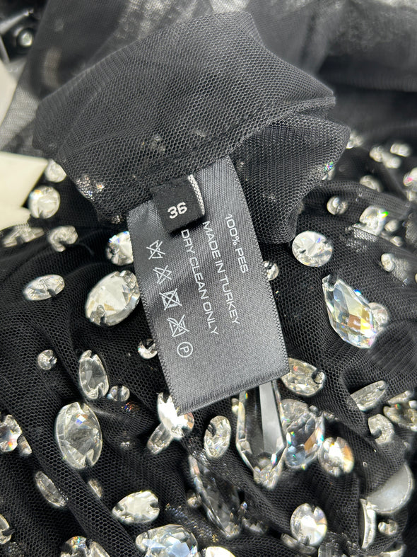 Robe transparente à strass