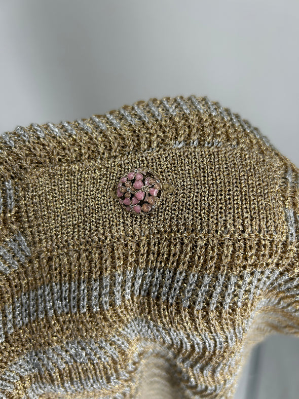 Robe en maille dorée
