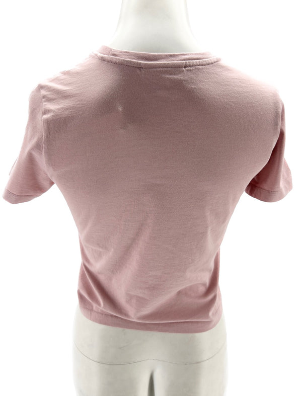 T-shirt rose à imprimé fleur