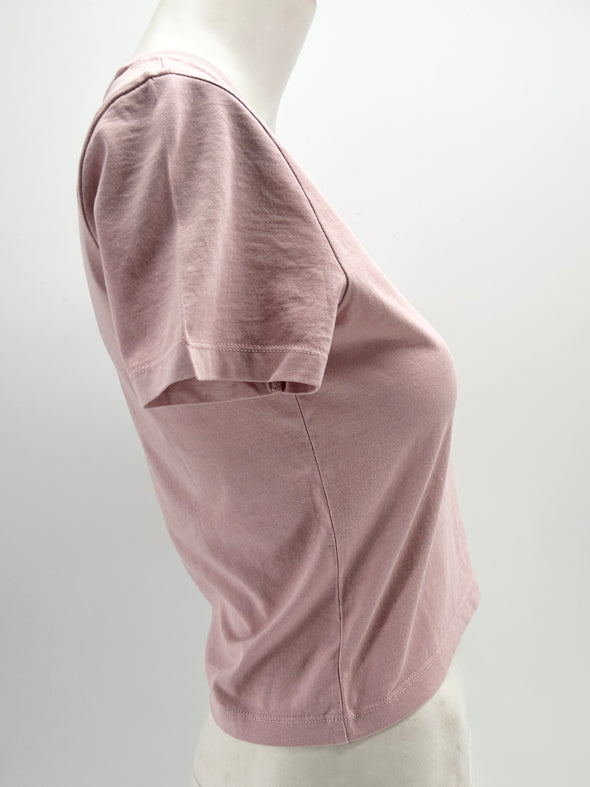 T-shirt rose à imprimé fleur