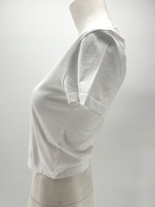 T-shirt blanc à imprimé fleur