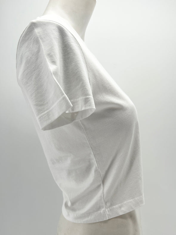 T-shirt blanc à imprimé fleur