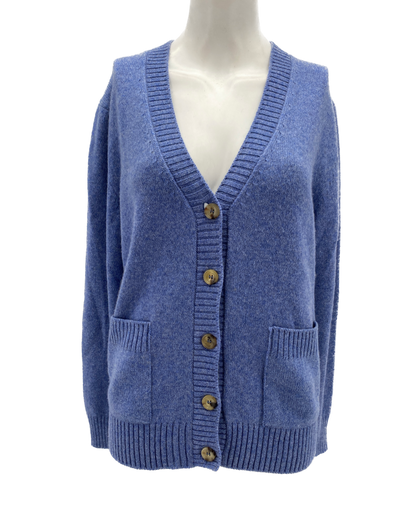 Cardigan en cachemire bleu