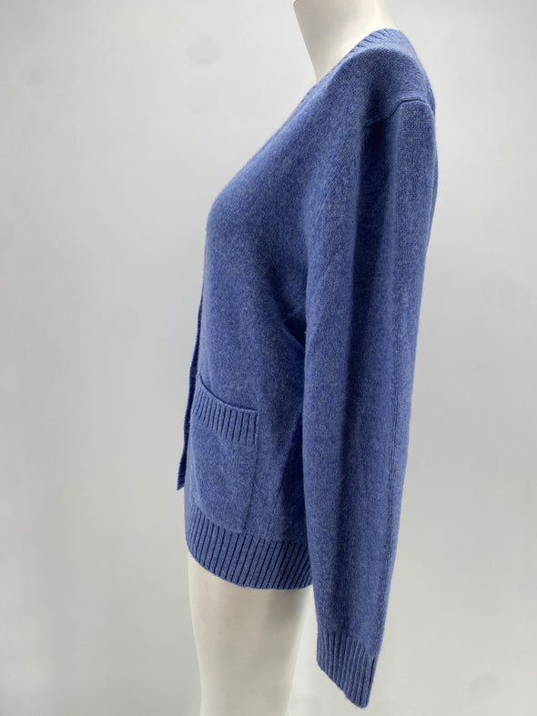 Cardigan en cachemire bleu