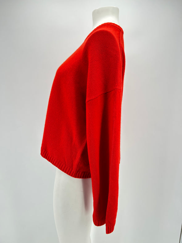 Pull en laine rouge