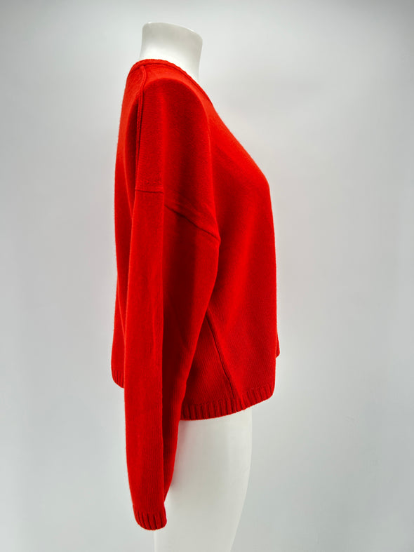 Pull en laine rouge