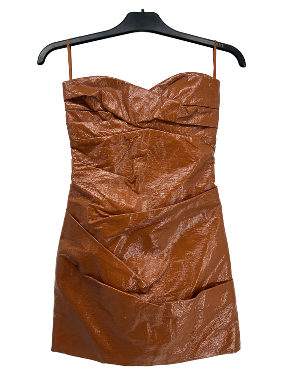 Robe bustier marron