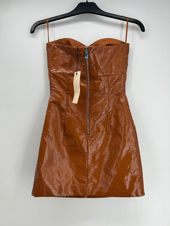 Robe bustier marron