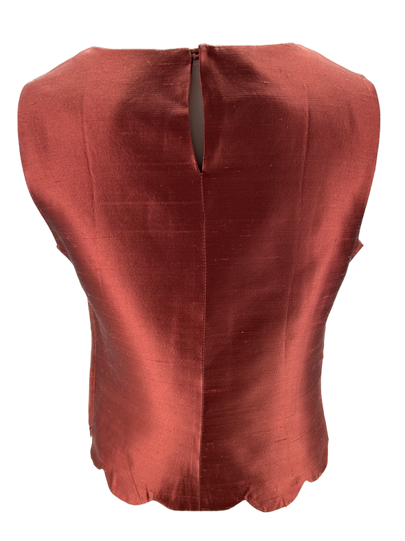 Top bordeaux sans manches