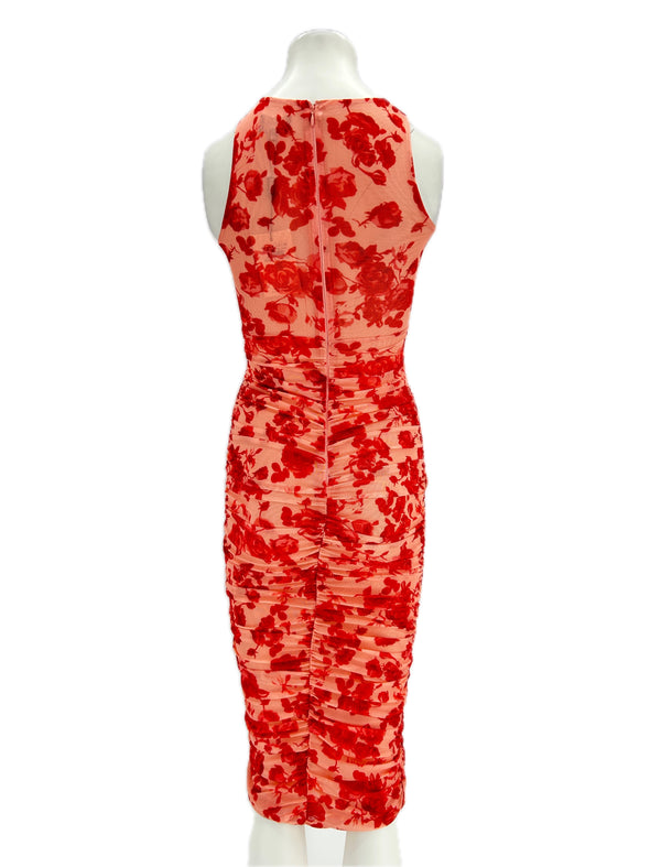 Robe asymétrique rouge