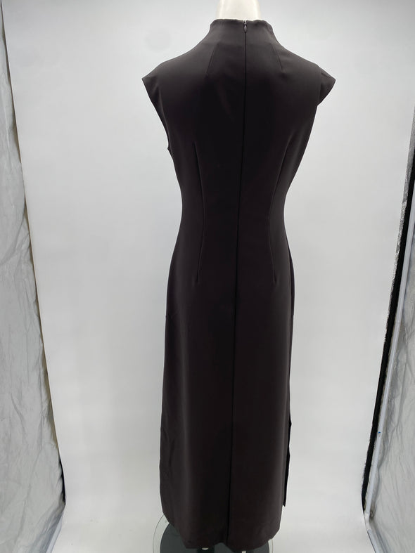 Robe longue marron