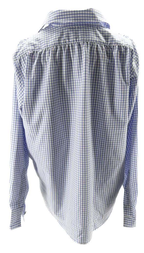 Chemise bleue à carreaux