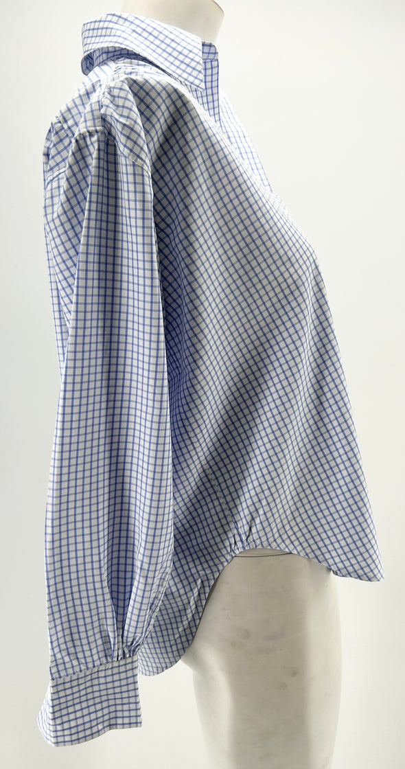 Chemise bleue à carreaux