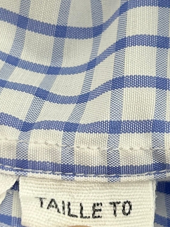 Chemise bleue à carreaux