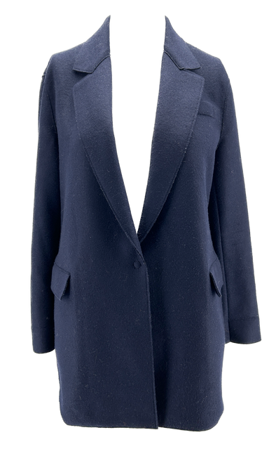 Manteau bleu marine en laine