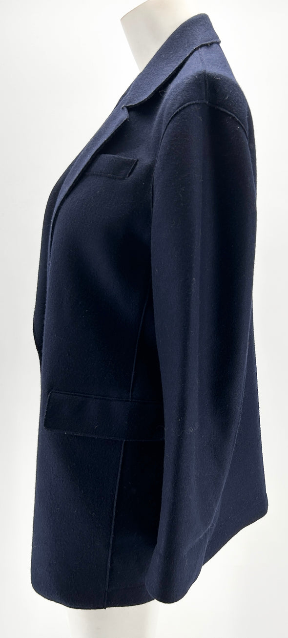 Manteau bleu marine en laine