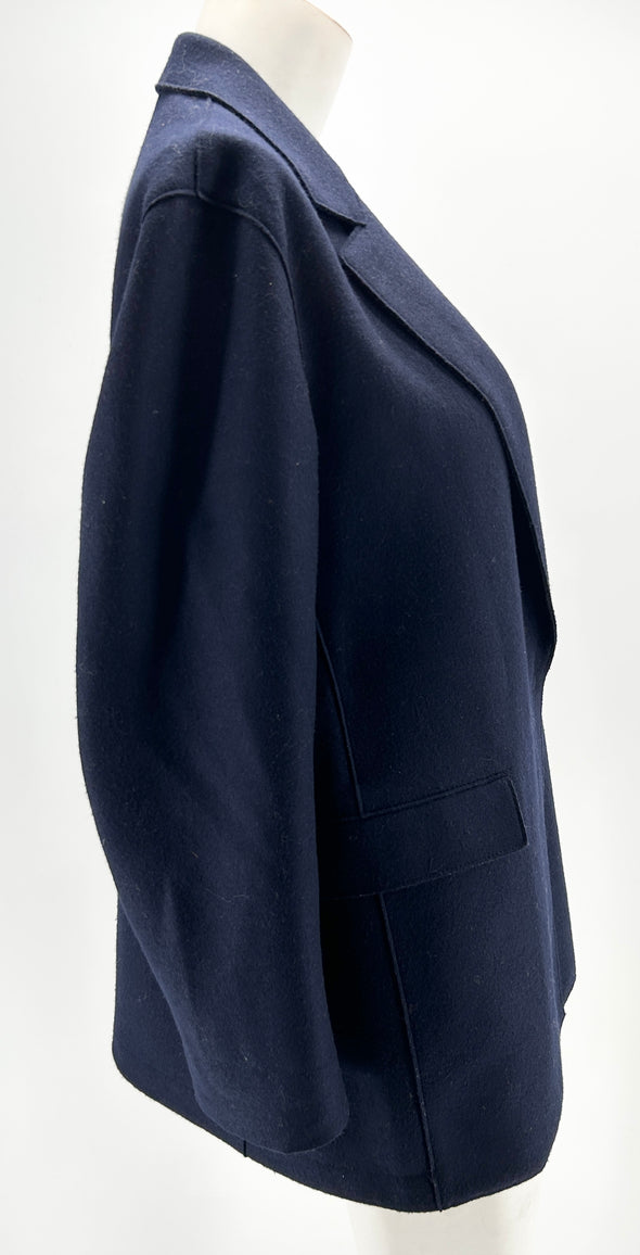 Manteau bleu marine en laine