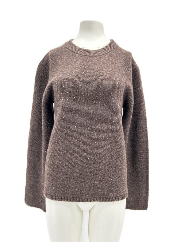 Pull en laine marron