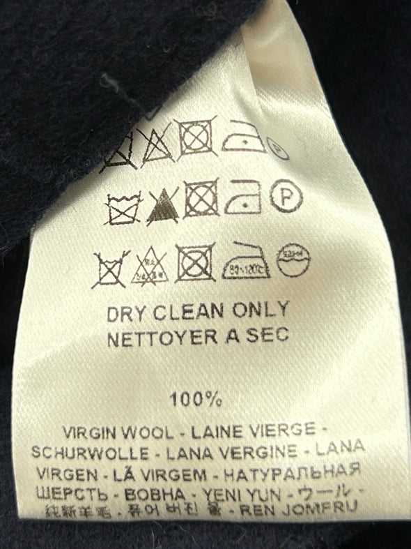 Manteau bleu marine en laine