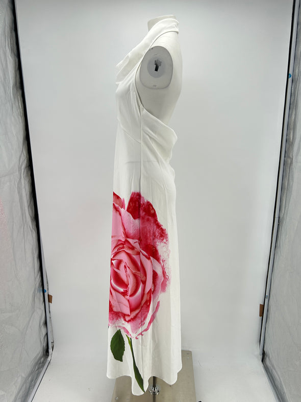 Robe blanche à fleur