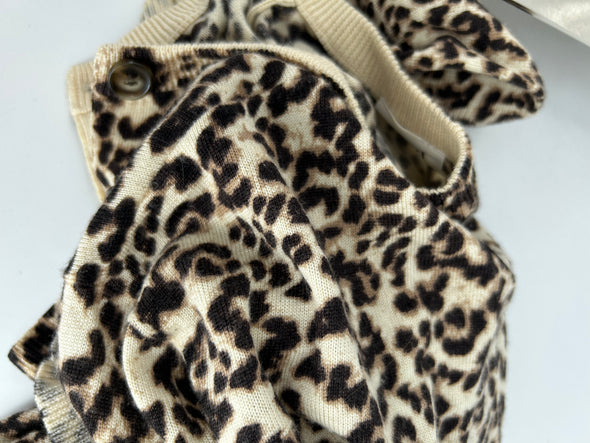 Cardigan en laine léopard
