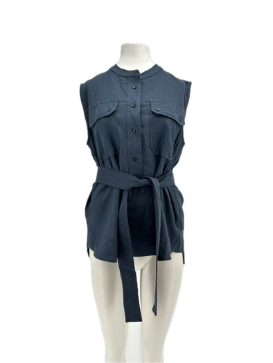 Chemise sans manches marine