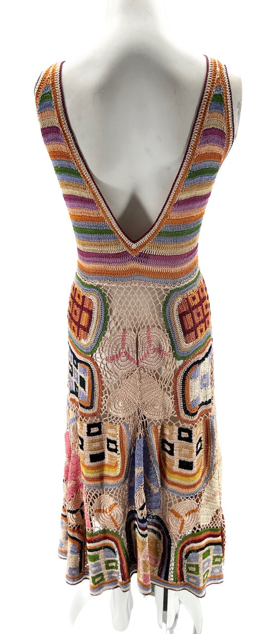 Robe longue à motifs multicolores