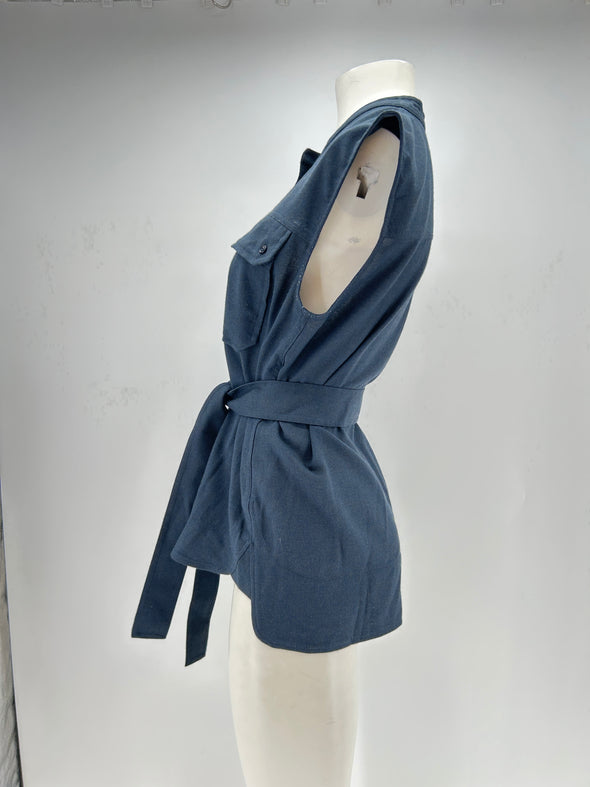 Chemise sans manches marine