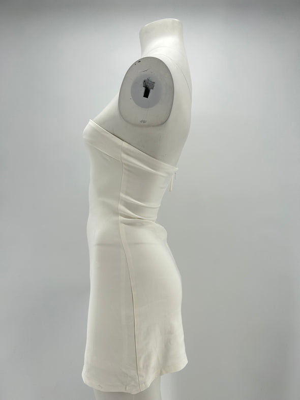 Robe asymétrique blanche