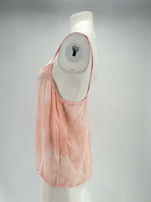 Top en soie rose