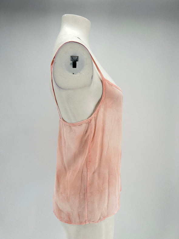 Top en soie rose