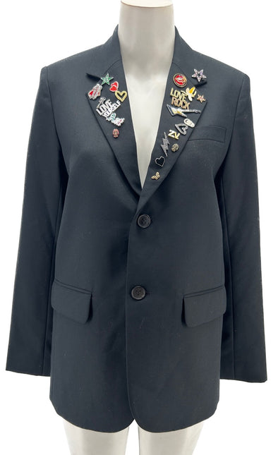 Blazer noir à pins