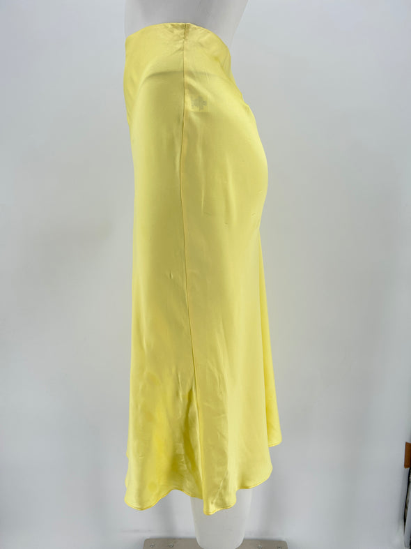 Jupe en soie jaune