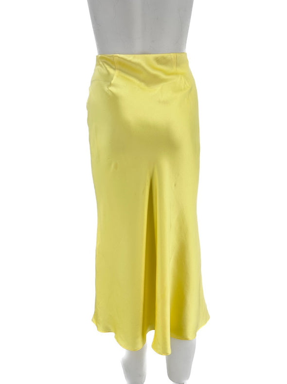 Jupe en soie jaune
